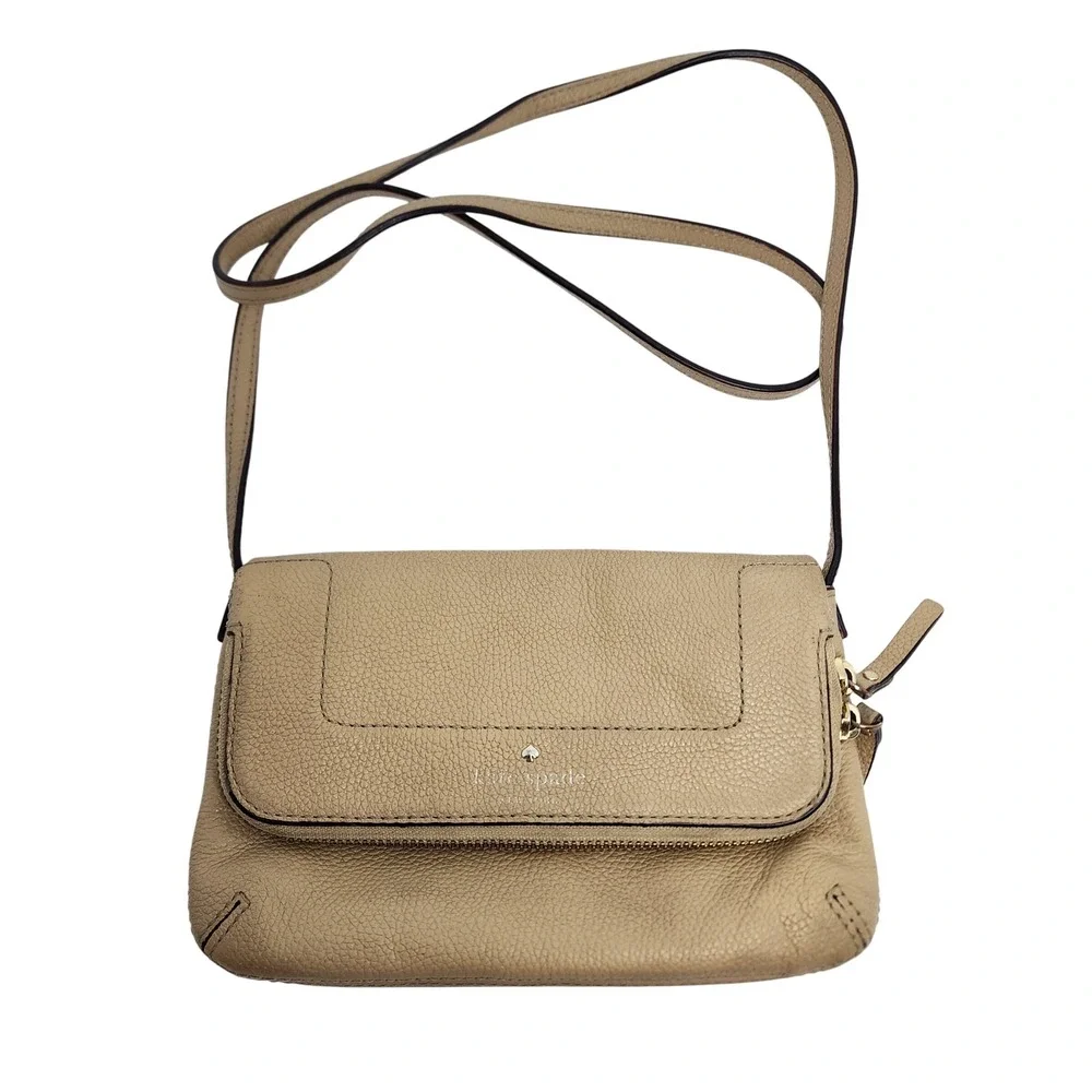 Kate Spade Purse‎ Mansfield Mariana Leather Crossbody Beige